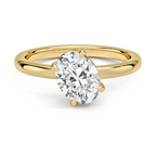 Angled Solitaire Diamond Ring