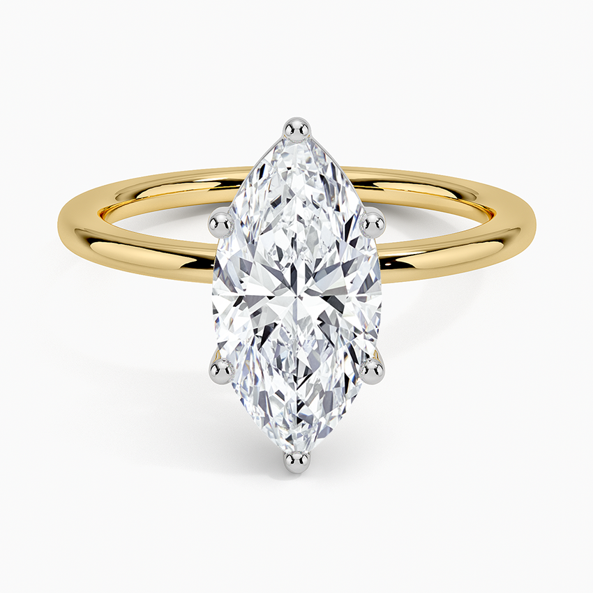 Mixed Metal Perfect Fit Solitaire Ring
