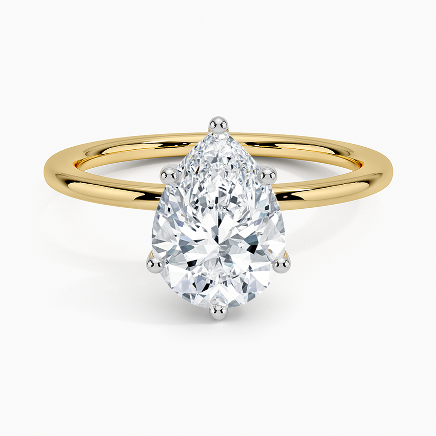 Mixed Metal Perfect Fit Solitaire Ring
