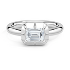 Harper East-West Bezel-Prong Solitaire Ring