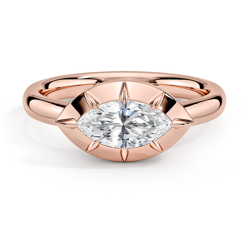 Harper East-West Bezel-Prong Solitaire Ring