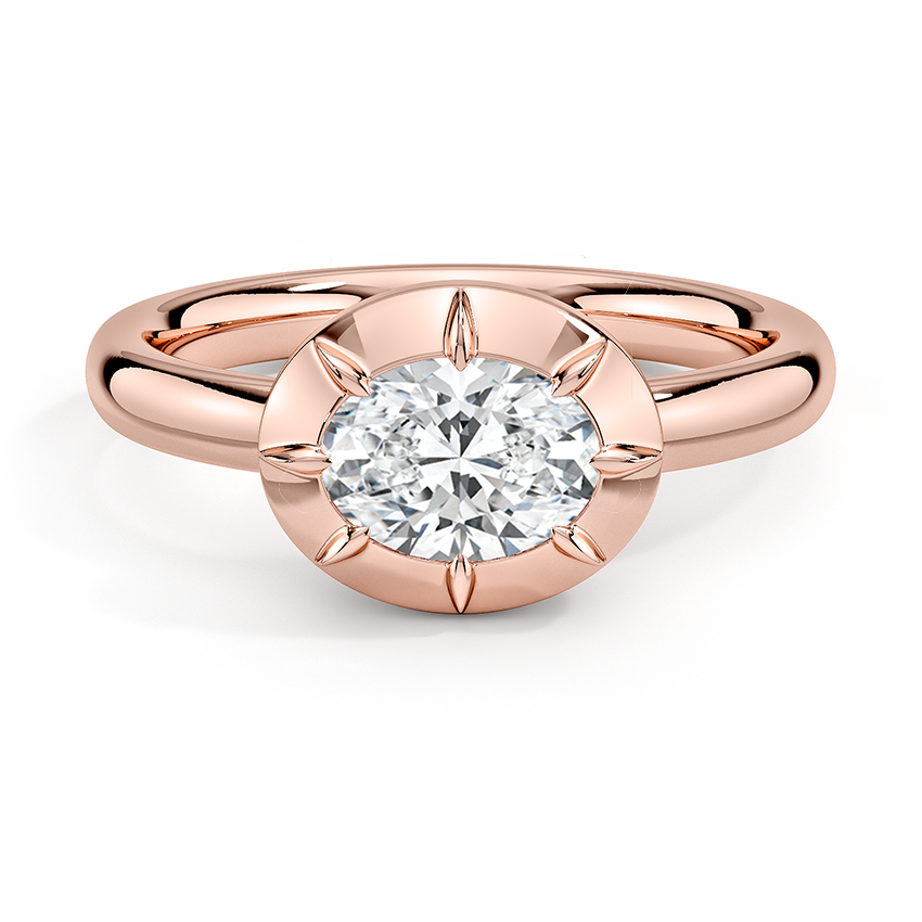 Harper East-West Bezel-Prong Solitaire Ring
