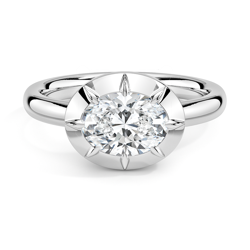 Harper East-West Bezel-Prong Solitaire Ring