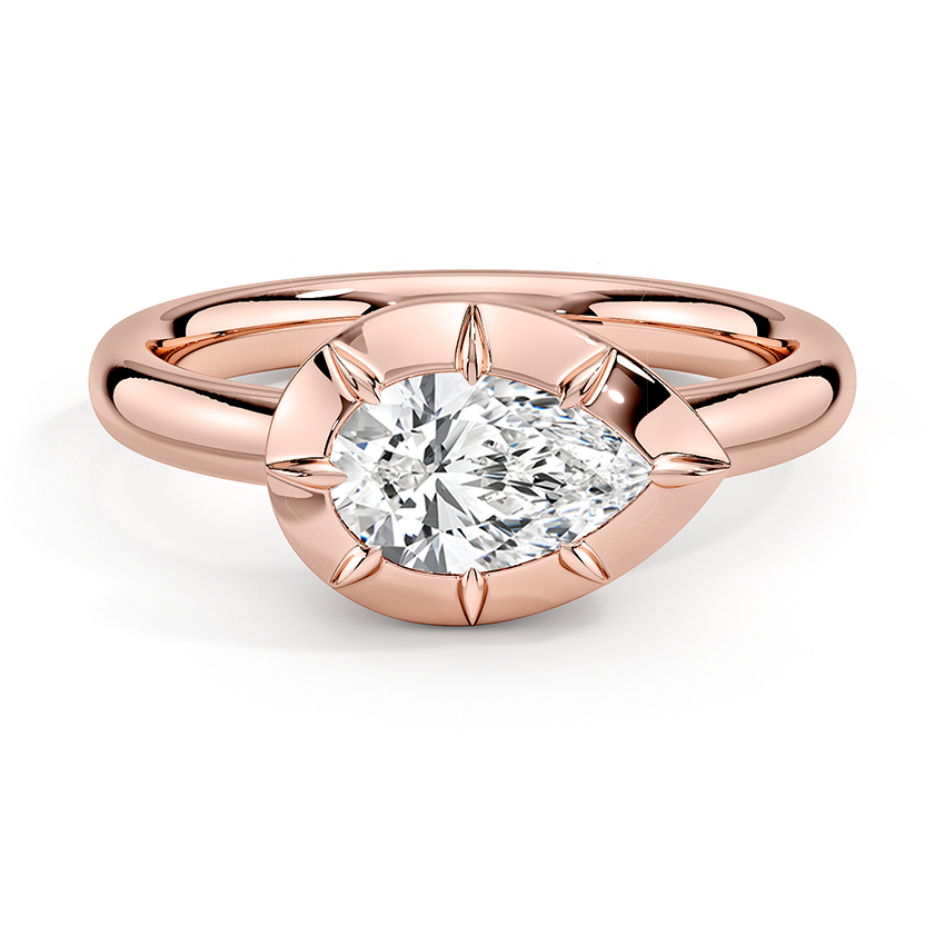 Harper East-West Bezel-Prong Solitaire Ring