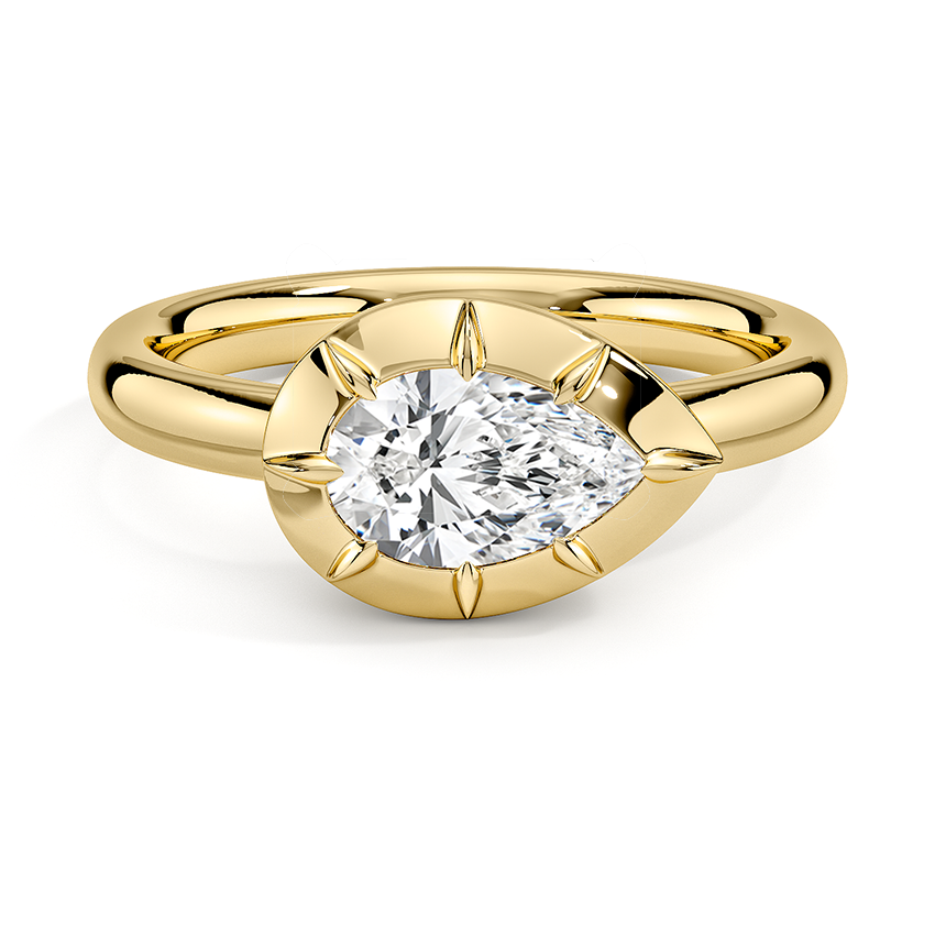 Harper East-West Bezel-Prong Solitaire Ring