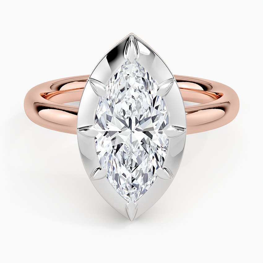 Harper Mixed Metal Solitaire Ring