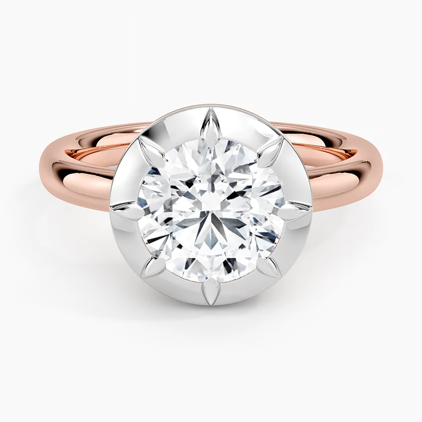 Harper Mixed Metal Solitaire Ring