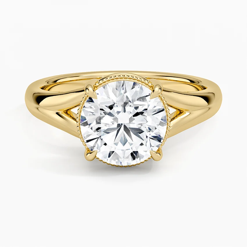 Cora Split Shank Solitaire Ring