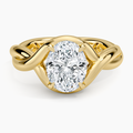 Remy Twisted Bezel Solitaire Diamond Ring