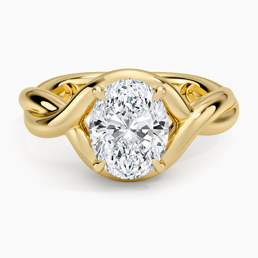 Remy Twisted Bezel Solitaire Diamond Ring