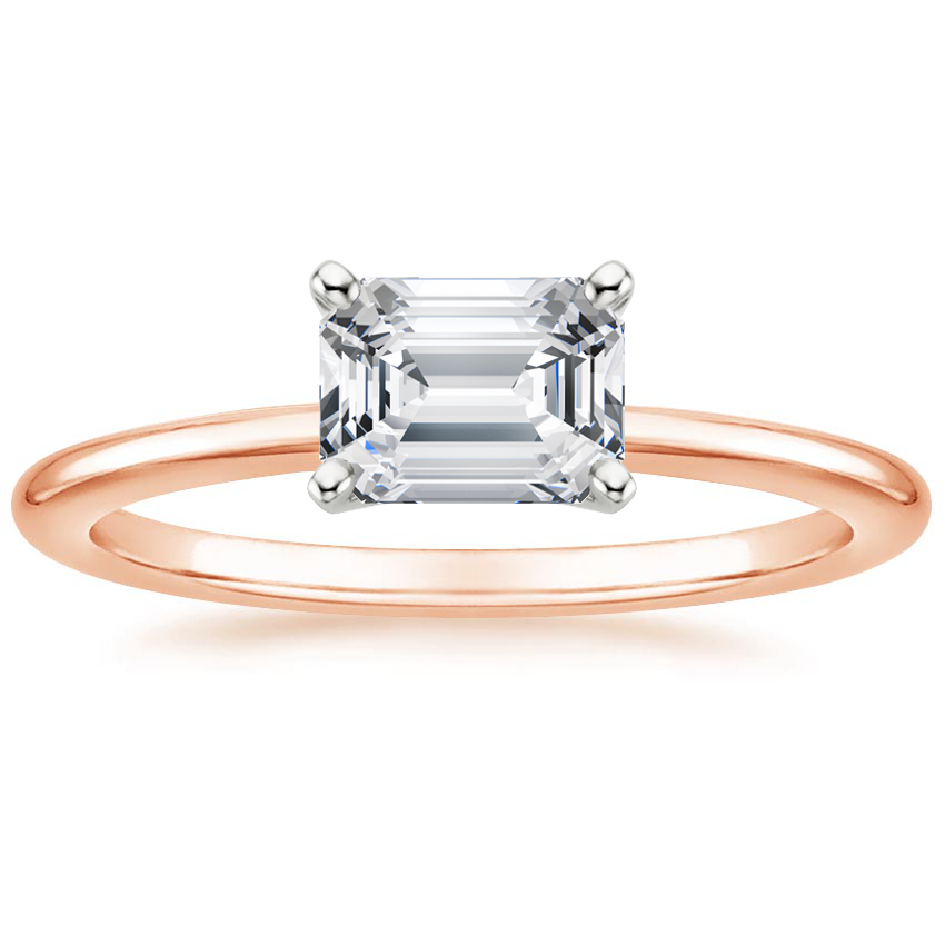 Horizontal Petite Comfort Fit Solitaire Ring