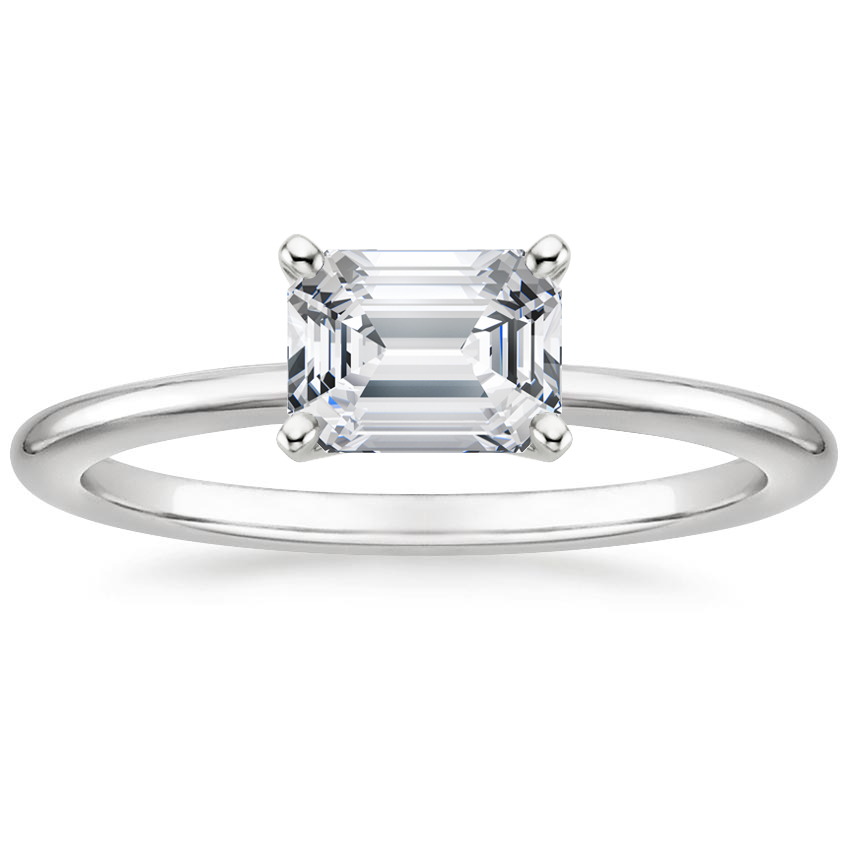 Horizontal Petite Comfort Fit Solitaire Ring