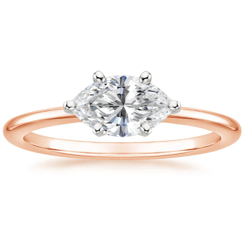 Horizontal Petite Comfort Fit Solitaire Ring