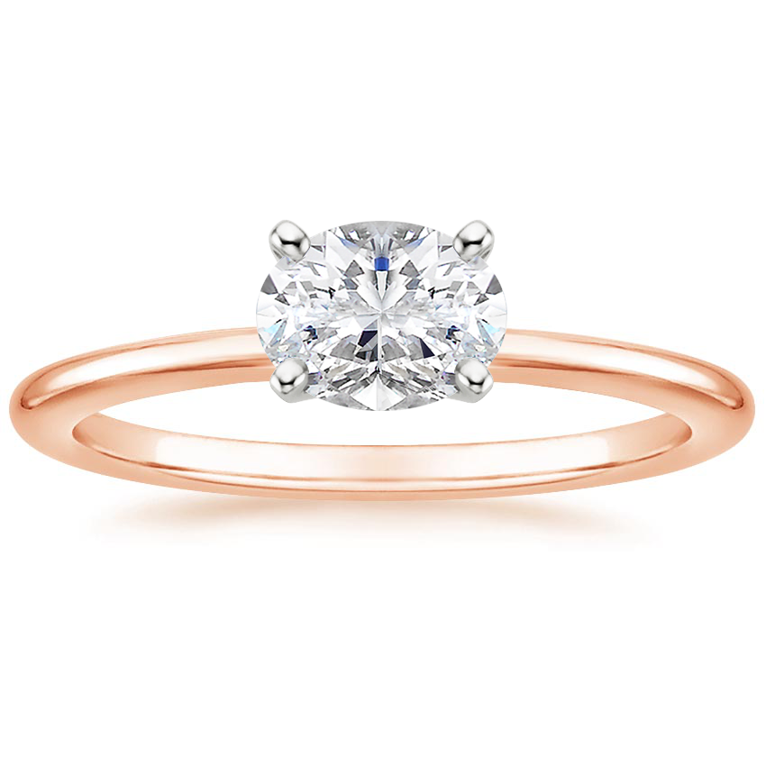 Horizontal Petite Comfort Fit Solitaire Ring