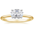 Horizontal Petite Comfort Fit Solitaire Ring