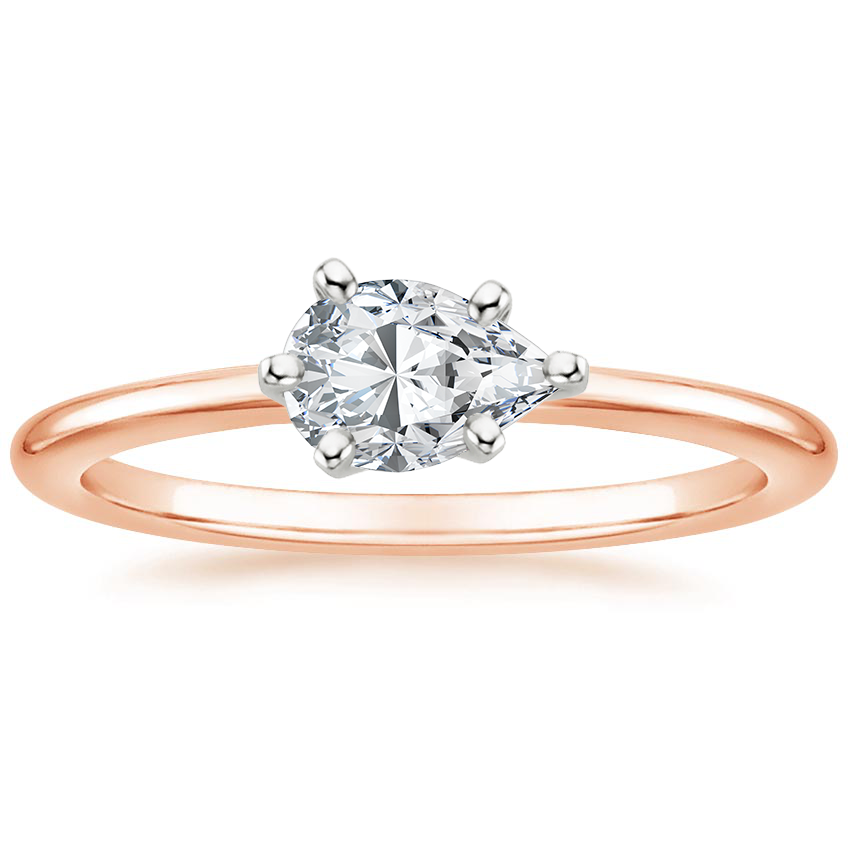 Horizontal Petite Comfort Fit Solitaire Ring