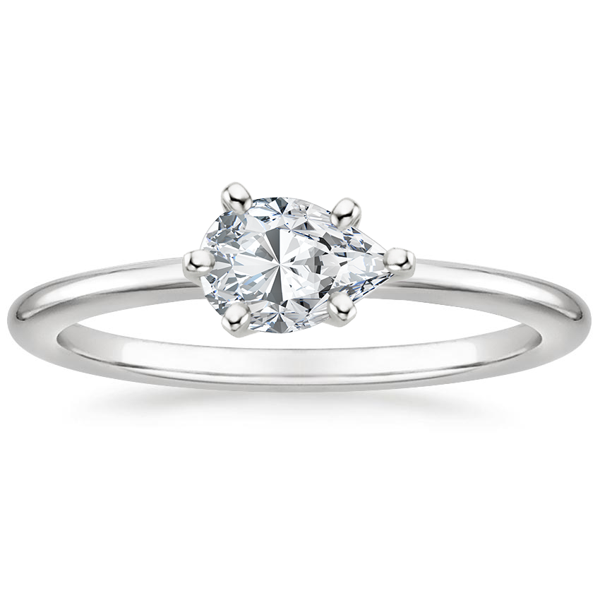Horizontal Petite Comfort Fit Solitaire Ring