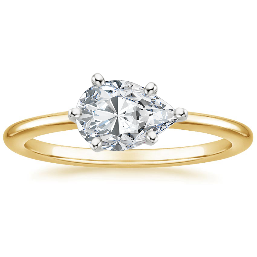 Horizontal Petite Comfort Fit Solitaire Ring