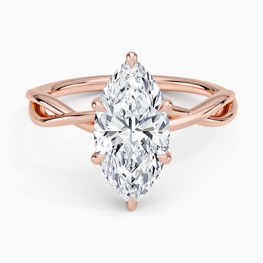 Alya Twist Solitaire Ring