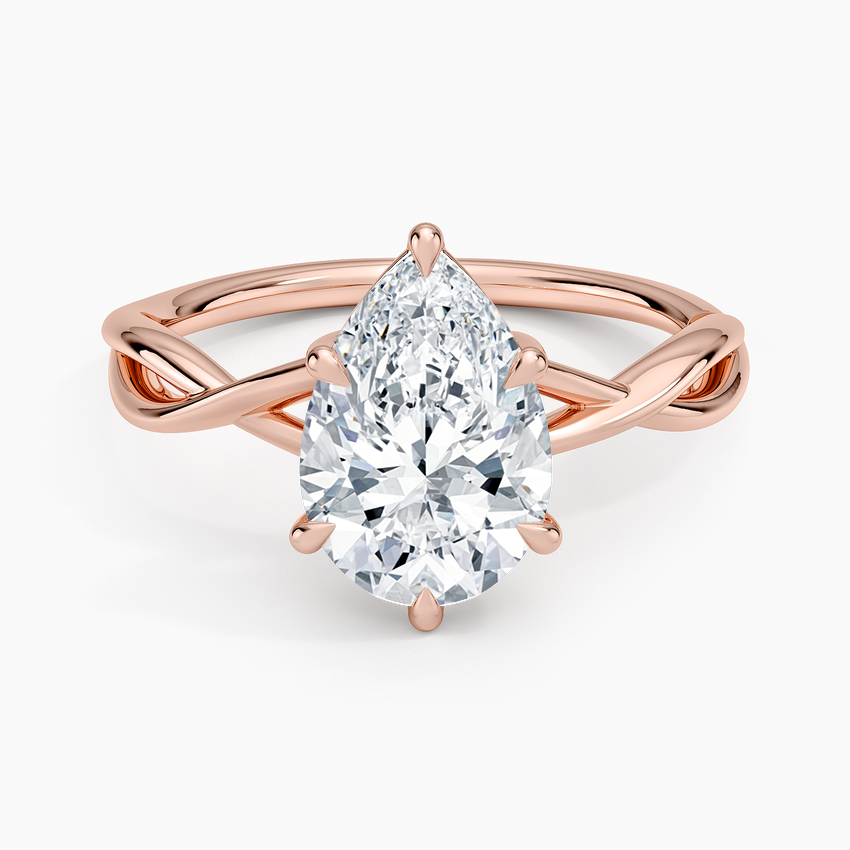 Alya Twist Solitaire Ring