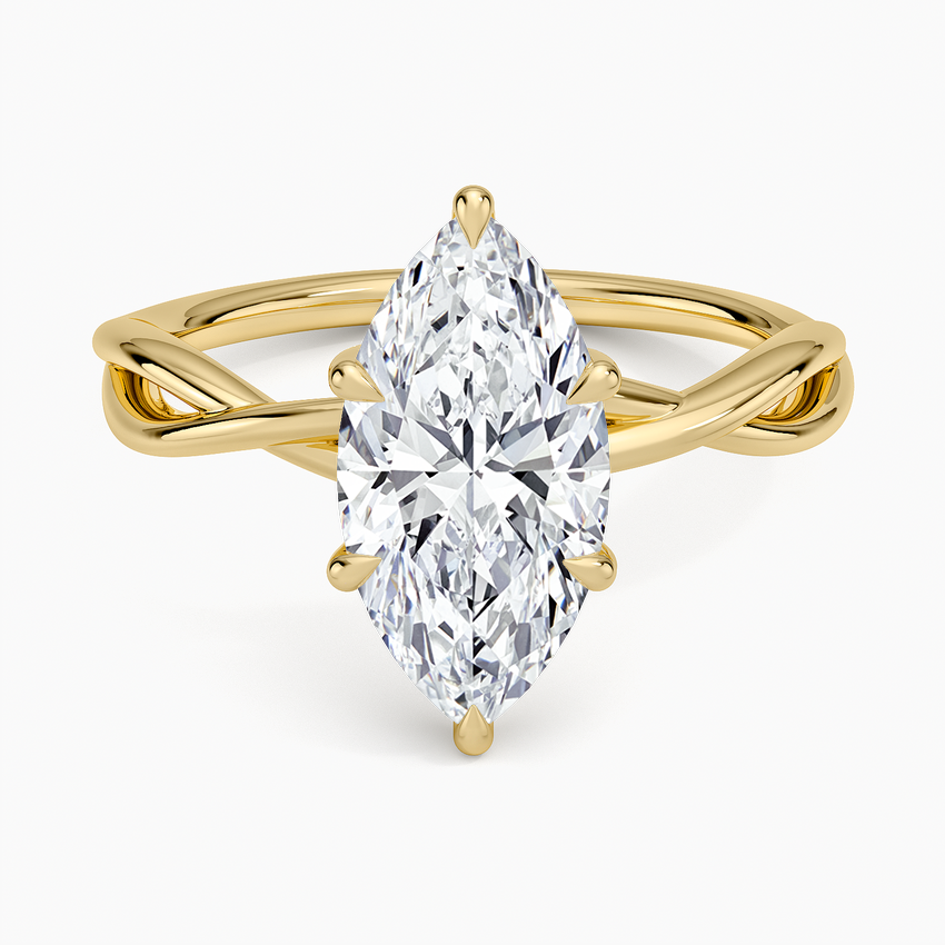 Alya Twist Solitaire Ring