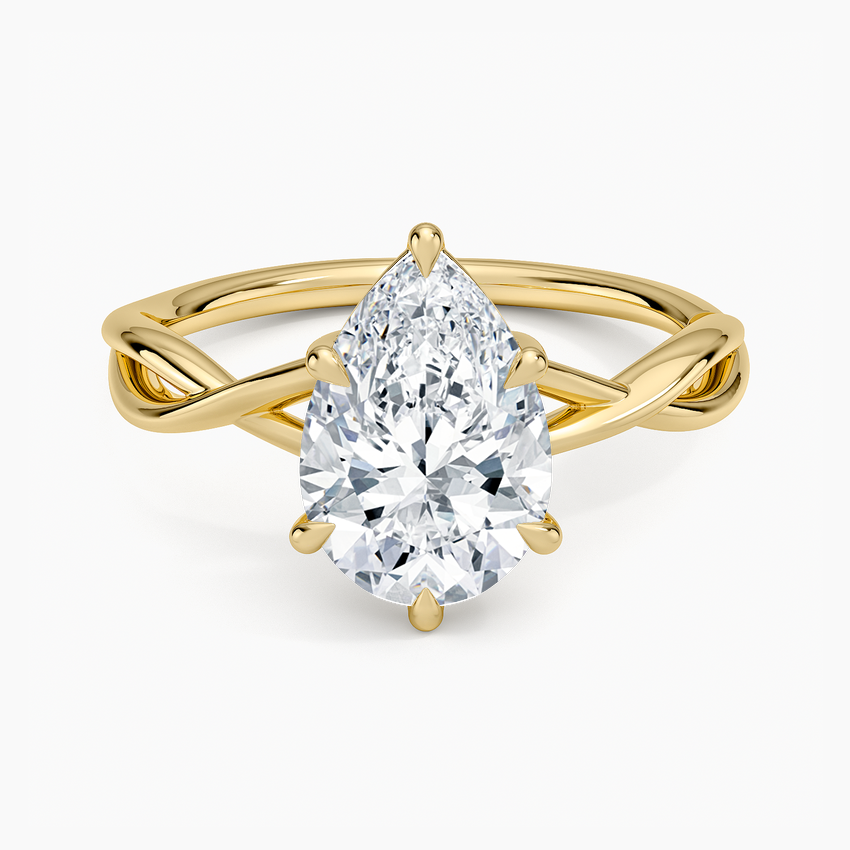 Alya Twist Solitaire Ring