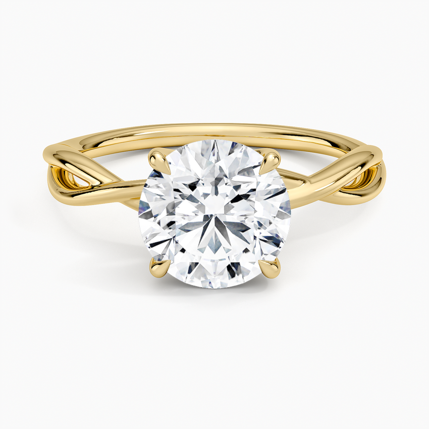 Alya Twist Solitaire Ring