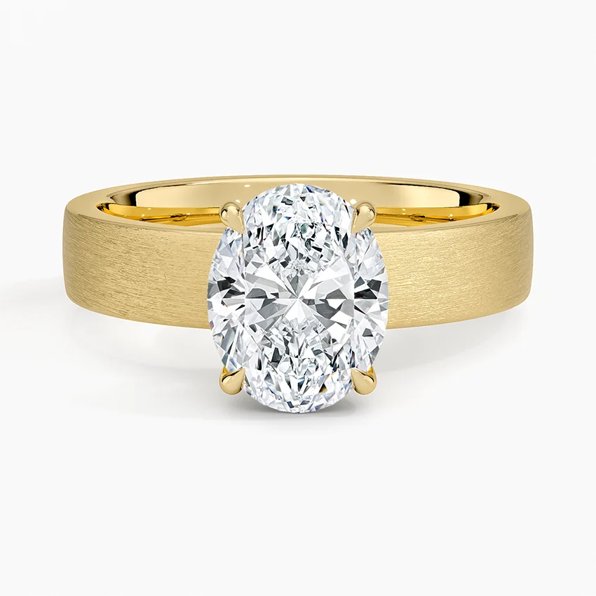 Peyton 4mm Satin Finish Solitaire Ring