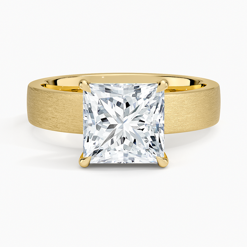 Peyton 4mm Satin Finish Solitaire Ring