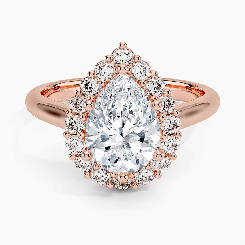 Lotus Flower Halo Diamond Ring (1/4 ct. tw.)
