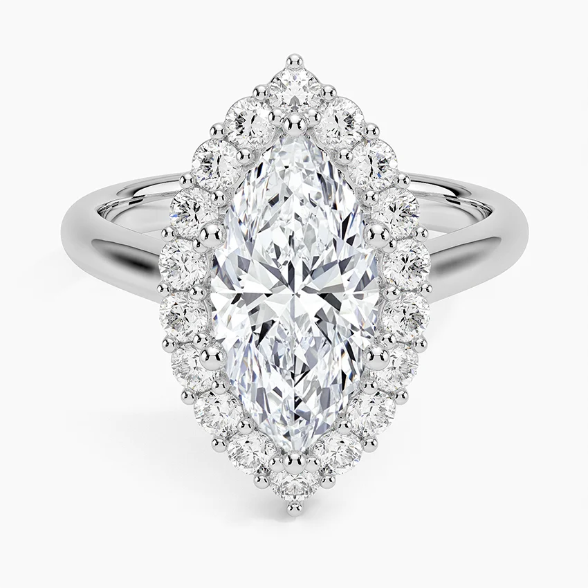 Lotus Flower Halo Diamond Ring (1/4 ct. tw.)