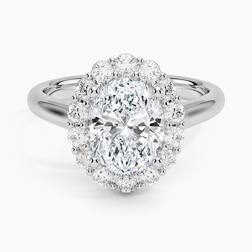 Lotus Flower Halo Diamond Ring (1/4 ct. tw.)