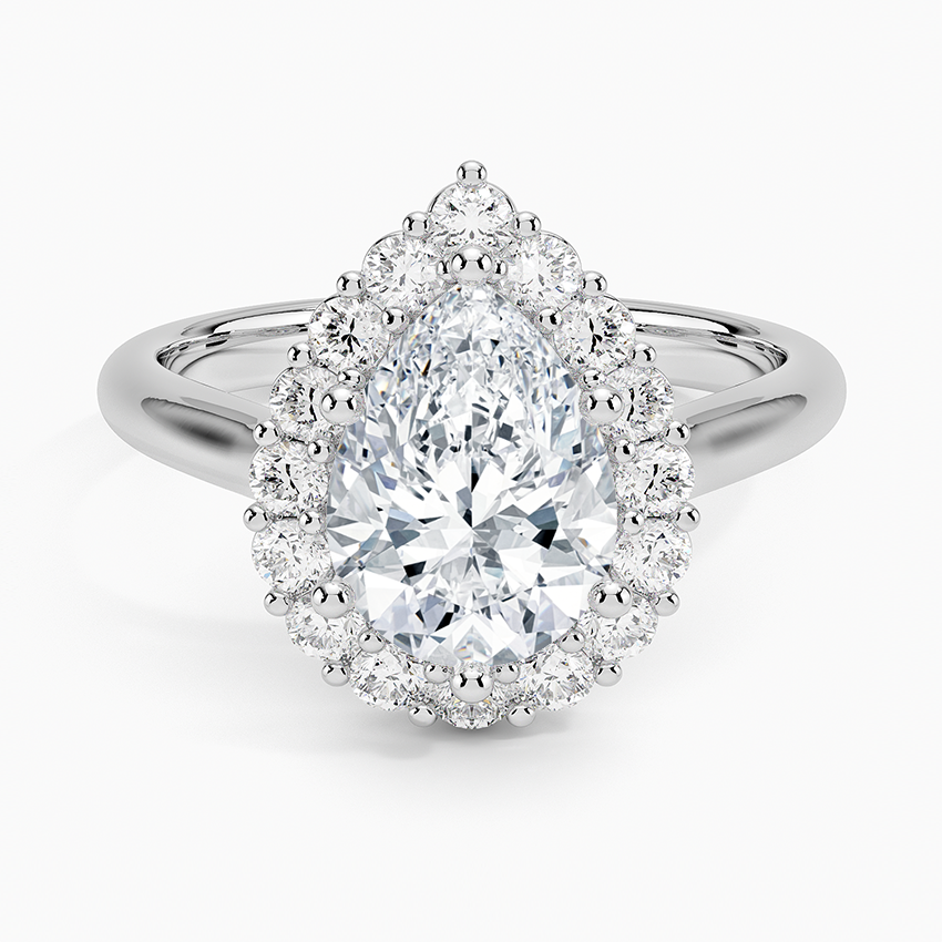 Lotus Flower Halo Diamond Ring (1/4 ct. tw.)
