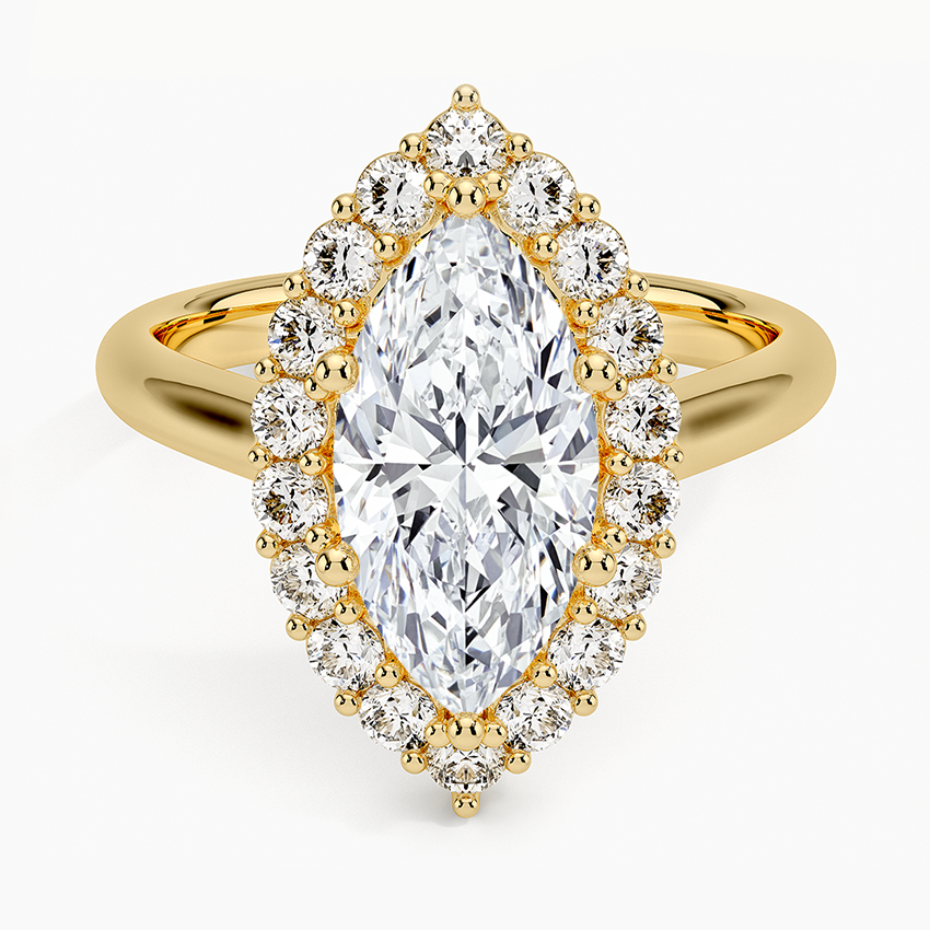 Lotus Flower Halo Diamond Ring (1/4 ct. tw.)
