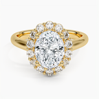 Lotus Flower Halo Diamond Ring (1/4 ct. tw.)