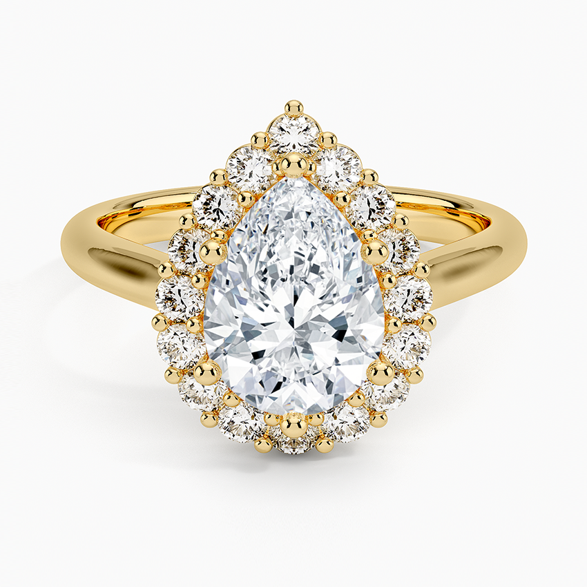 Lotus Flower Halo Diamond Ring (1/4 ct. tw.)