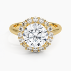 Lotus Flower Halo Diamond Ring (1/4 ct. tw.)