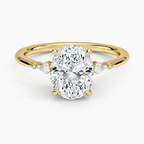 Petite Cometa Three Stone Diamond Ring