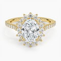 Luxe Sunburst Halo Diamond Ring (1/2 ct. tw.)