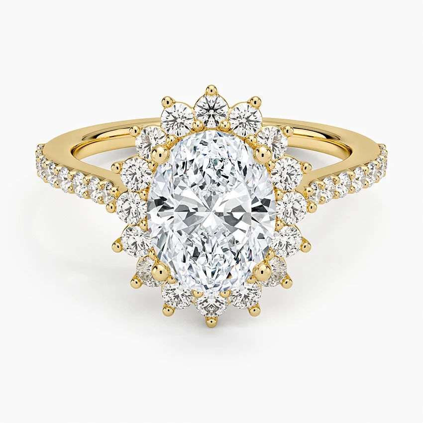 Luxe Sunburst Halo Diamond Ring (1/2 ct. tw.)
