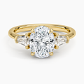 Shield Cut Three Stone Diamond Ring