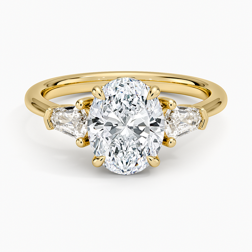 Shield Cut Three Stone Diamond Ring