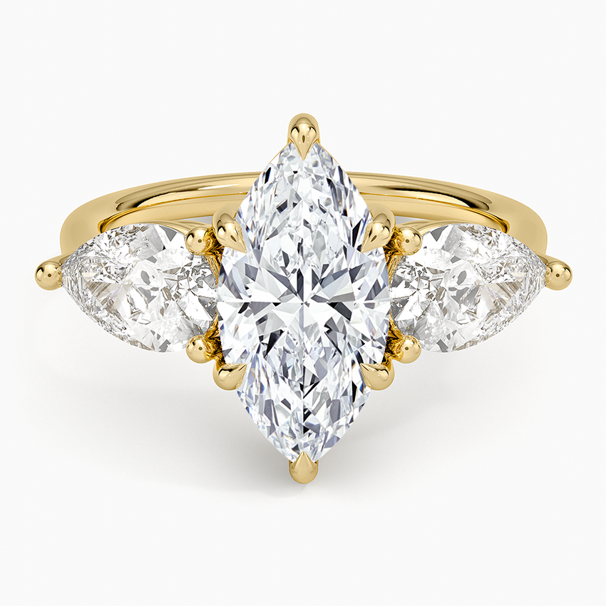 Luxe Opera Three Stone Diamond Ring
