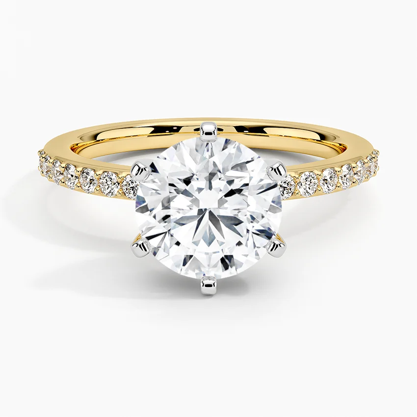 Six Prong Petite Shared Prong Diamond Ring (1/5 ct. tw.)