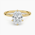Petal Six Prong Diamond Ring