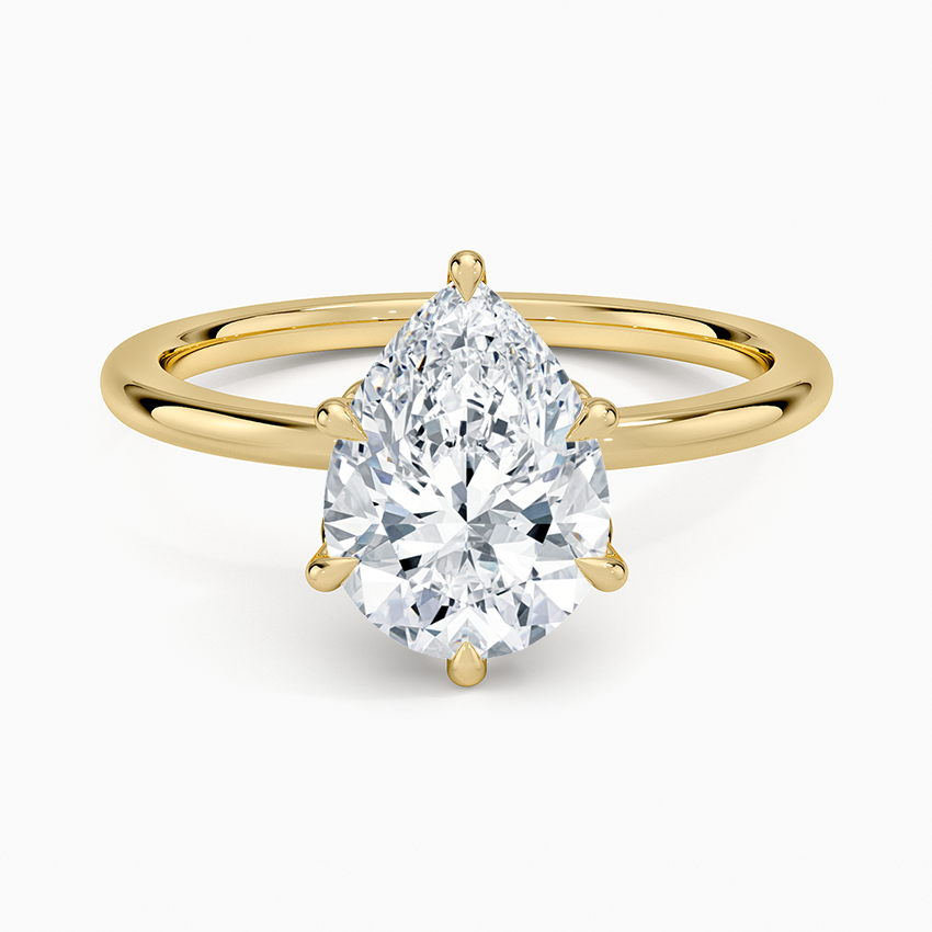 Petal Six Prong Diamond Ring