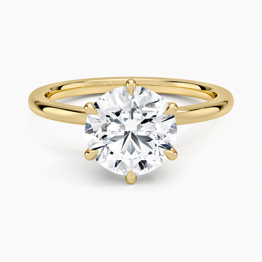 Petal Six Prong Diamond Ring