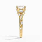Begonia Vine Three Stone Diamond Ring