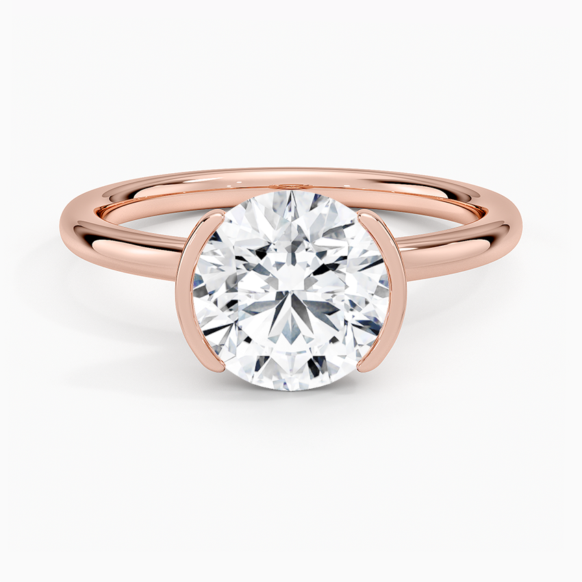 Annika Semi-Bezel Solitaire Ring