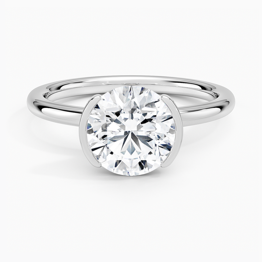 Annika Semi-Bezel Solitaire Ring